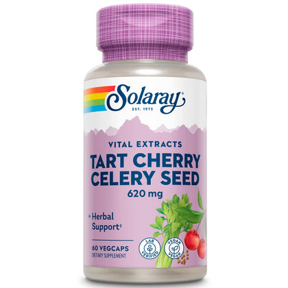 SOLARAY Complément Alimentaire Cerise Acide et Graines de Céleri 620 mg - Vue de face