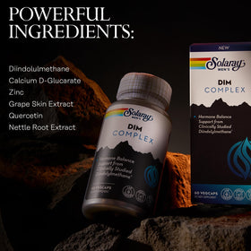 SOLARAY Complément DIM 200 mg bouteille vue de côté