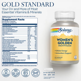 SOLARAY Complément Multivitaminé pour Femmes, affichage des gélules