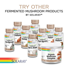 SOLARAY Complexe de Champignons - présentation du produit sur un fond neutre