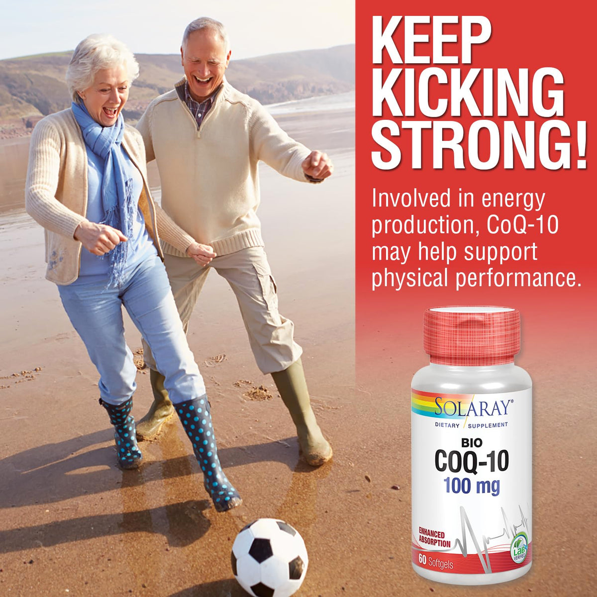SOLARAY CoQ-10 100 mg capsules with vitamins A and E