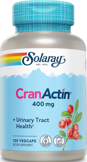 SOLARAY CranActin Extrait de Canneberge 400 mg 120 VegCaps vue de face