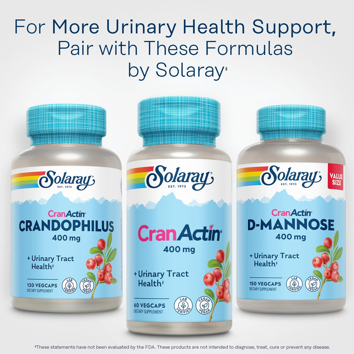 SOLARAY CranActin Extrait de Canneberge 400 mg capsules en détail