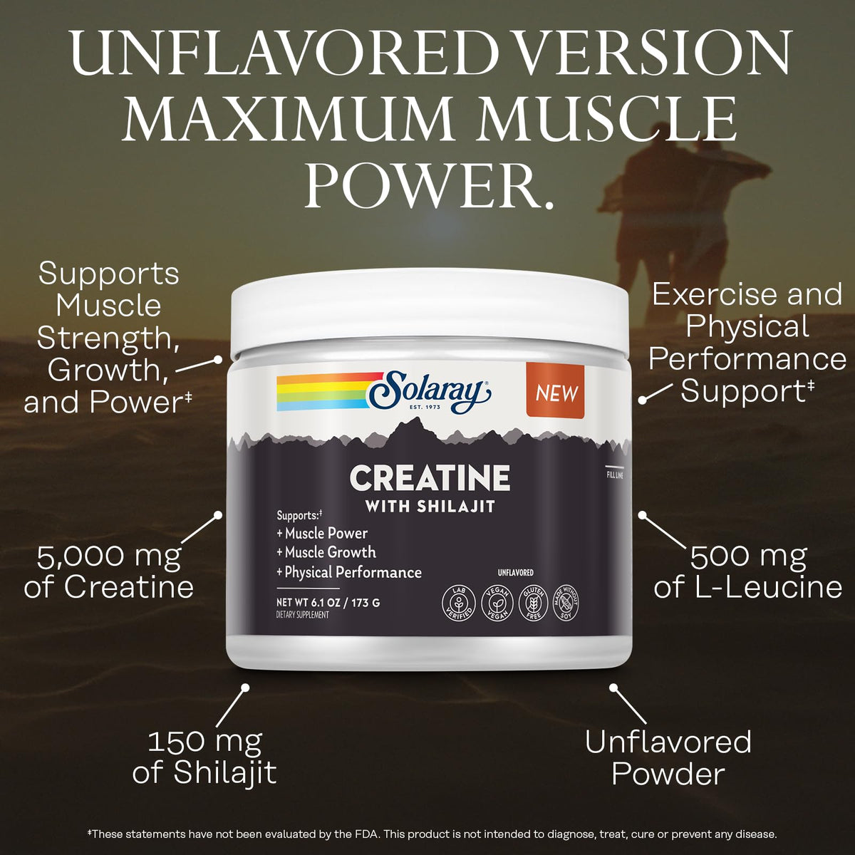 SOLARAY Creatine avec Shilajit emballage ouvert