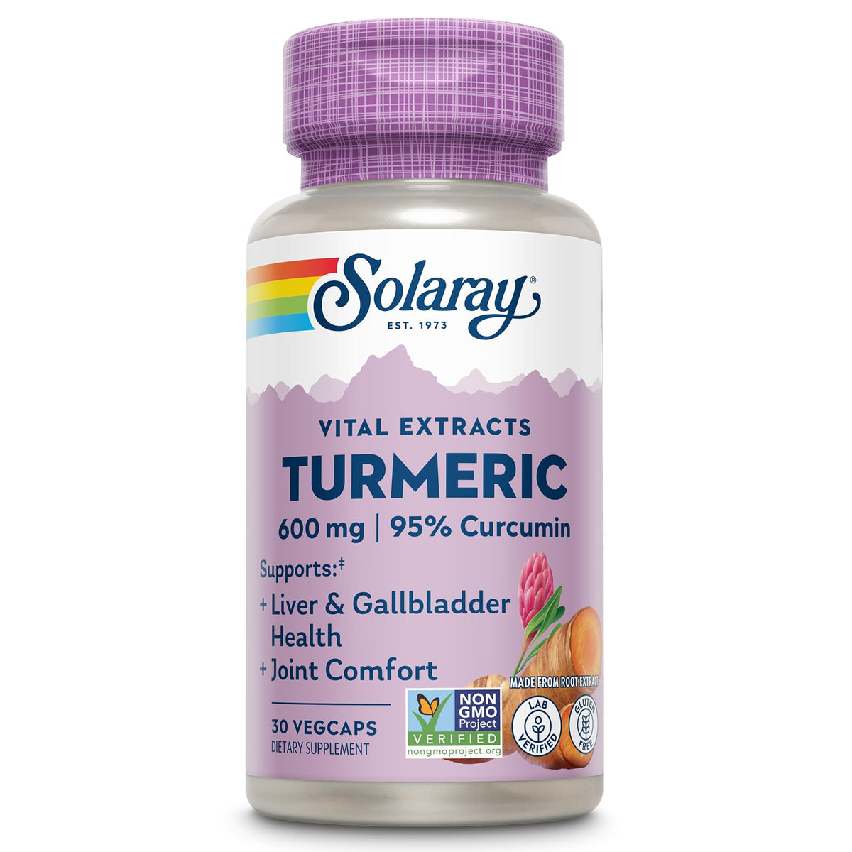 SOLARAY Curcuma 600 mg bouteille vue de face