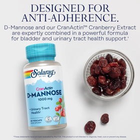 SOLARAY D-Mannose 1000 mg avec CranActin 400 mg, vue de côté