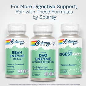 SOLARAY DAO Enzyme 60000 HDU 30 VegCaps avec d'autres compléments alimentaires