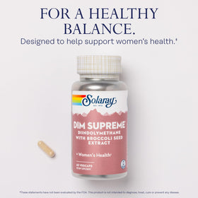 SOLARAY DIM 100 mg 60 VegCaps avec bouteille ouverte