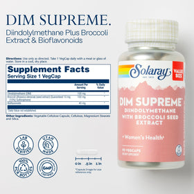 SOLARAY DIM Complément Alimentaire 100mg - Détail des capsules