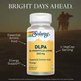SOLARAY DL-Phenylalanine 500mg capsule végétale en gros plan