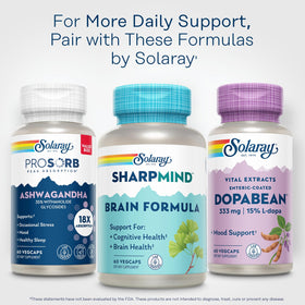 SOLARAY Dopabean 333mg, vue du flacon avec capsules