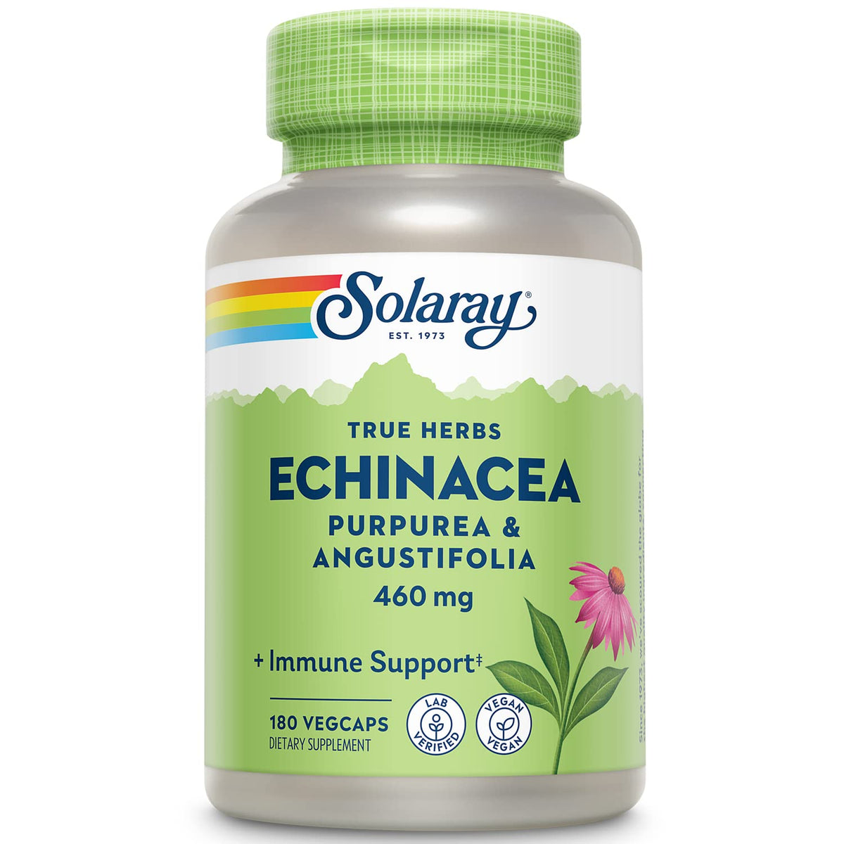 SOLARAY Echinacea 460 mg 180 VegCaps - vue avant