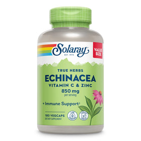 SOLARAY Echinacea avec Vitamine C et Zinc 180 VegCaps vue de face