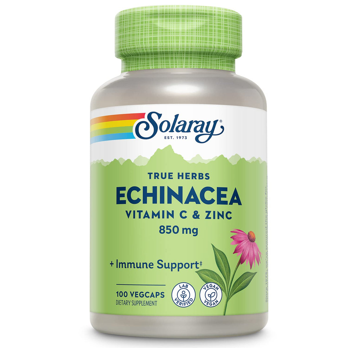 SOLARAY Echinacea Formule de Bien-Être avec Vitamine C et Zinc - vue avant