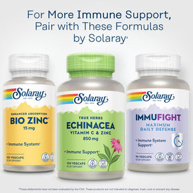 SOLARAY Echinacea - gélules sur une table avec des plantes en arrière-plan