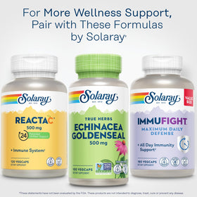 SOLARAY Échinacée et Goldenseal 100 VegCaps sur une table