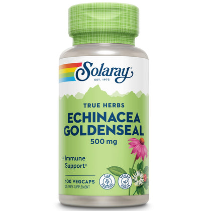 SOLARAY Échinacée et Goldenseal 100 VegCaps vue de face