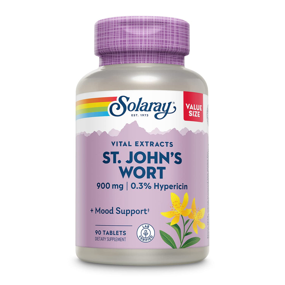 SOLARAY Extrait Aérien de Millepertuis 900mg, vue de face
