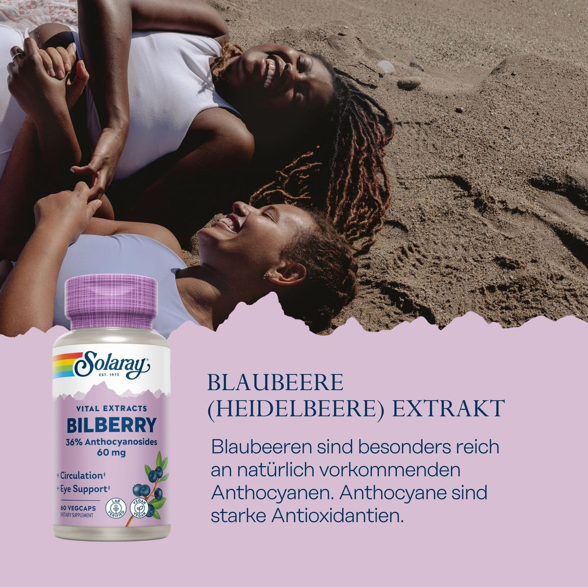 SOLARAY Extrait de Baies de Myrtille 60 mg vue arrière