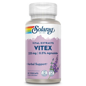 SOLARAY Extrait de Baies de Vitex 225 mg - vue avant du flacon