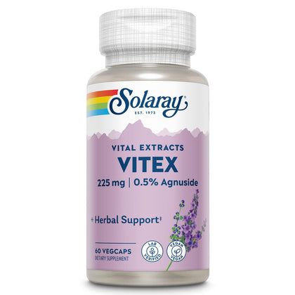 SOLARAY Extrait de Baies de Vitex 225 mg - vue avant du flacon