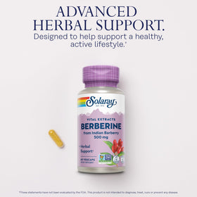 SOLARAY Extrait de Berbérine 500 mg - vue latérale de l'emballage
