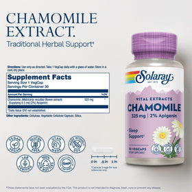SOLARAY Extrait de Camomille 325 mg, capsule végétale