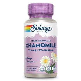 SOLARAY Extrait de Camomille 325 mg, vue de face, bouteille