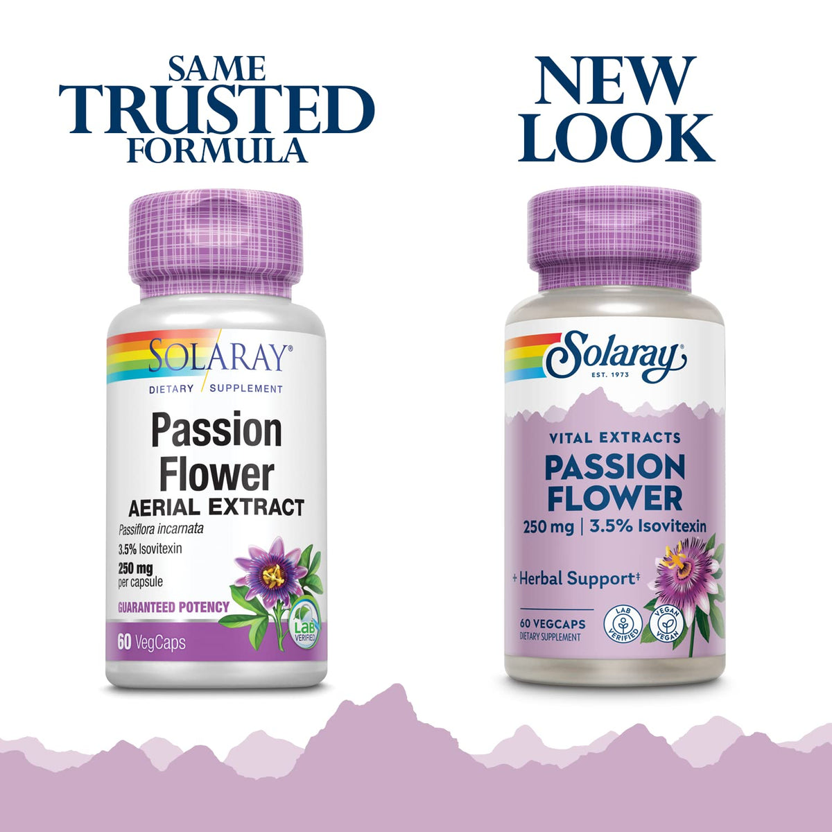 SOLARAY Extrait de Fleur de Passion 250 mg gélules arrière avec informations