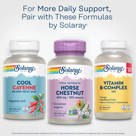 SOLARAY Extrait de Marronnier d'Inde 400 mg avec des capsules végétariennes