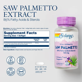 SOLARAY Extrait de Palmetto 60 gélules arrière