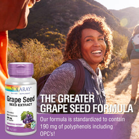 SOLARAY Extrait de pépins de raisin 200 mg vue latérale