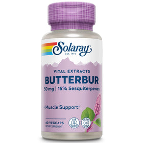 SOLARAY Extrait de Racine de Butterbur 50 mg VegCaps packaging front view