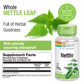SOLARAY Feuille d'Ortie 900 mg ingrédients et informations