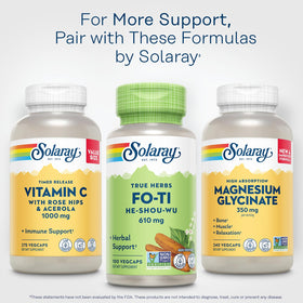 SOLARAY Fo-Ti 610 mg avec un verre d'eau