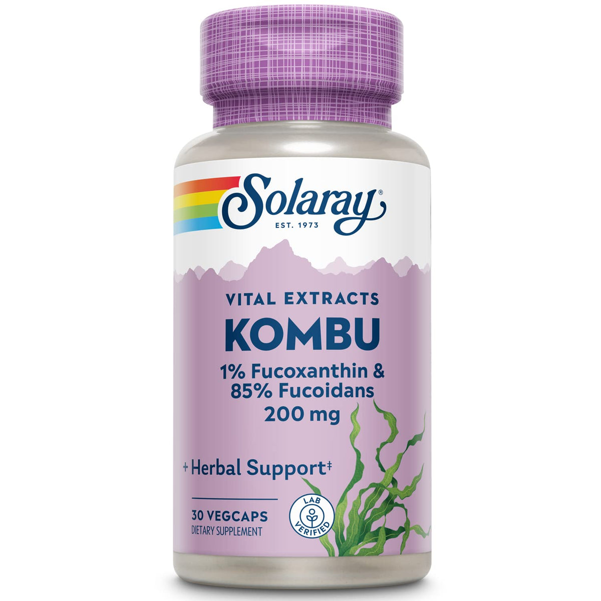 SOLARAY Fucoxanthin 400 mg capsules végétariennes, vue de face