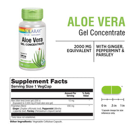 SOLARAY Gel Aloe Vera 2000mg 100 capsules végétales, vue latérale