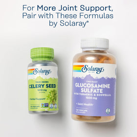 SOLARAY Glucosamine Chondroïtine 180 VegCaps et un verre d'eau
