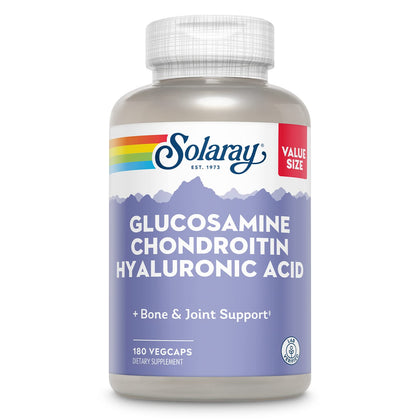 SOLARAY Glucosamine Chondroïtine 180 VegCaps vue de face