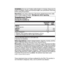SOLARAY Huile de Graines de Lin 240 gélules softgels