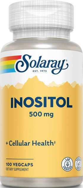 SOLARAY Inositol 500 mg capsules front view