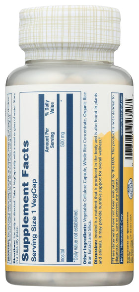 SOLARAY Inositol 500 mg capsules in a lifestyle setting