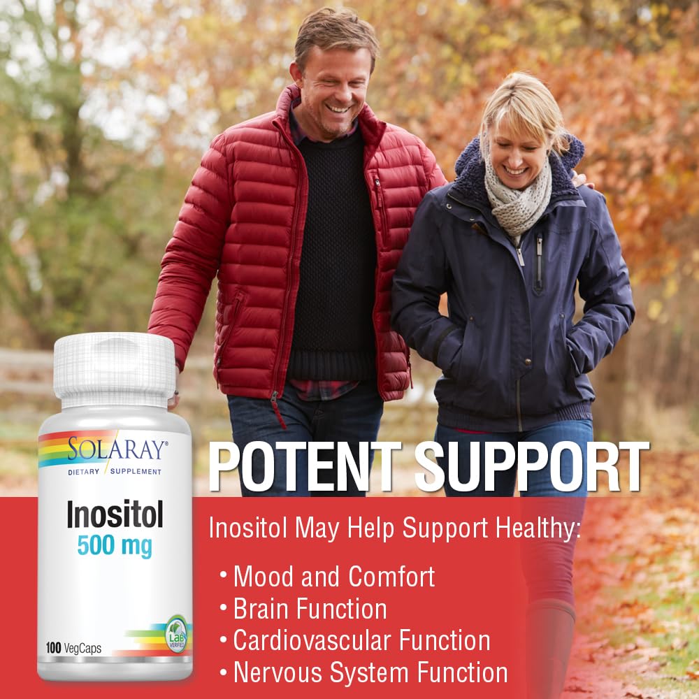 SOLARAY Inositol 500 mg capsules packaging