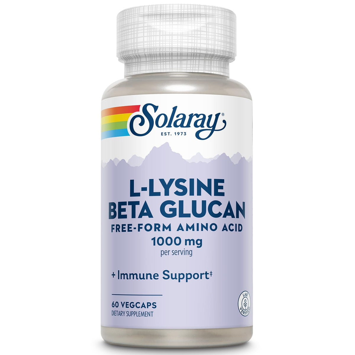 SOLARAY L-Lysine 1000mg 60 capsules végétales