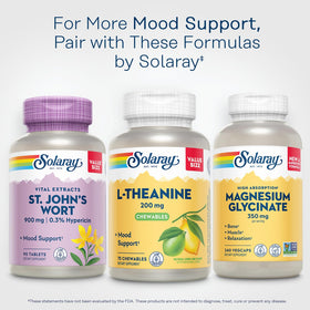 SOLARAY L-Theanine 200mg étiquette avec informations nutritionnelles