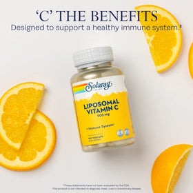 SOLARAY Liposomal Vitamine C 500 mg 100 VegCaps - étiquette