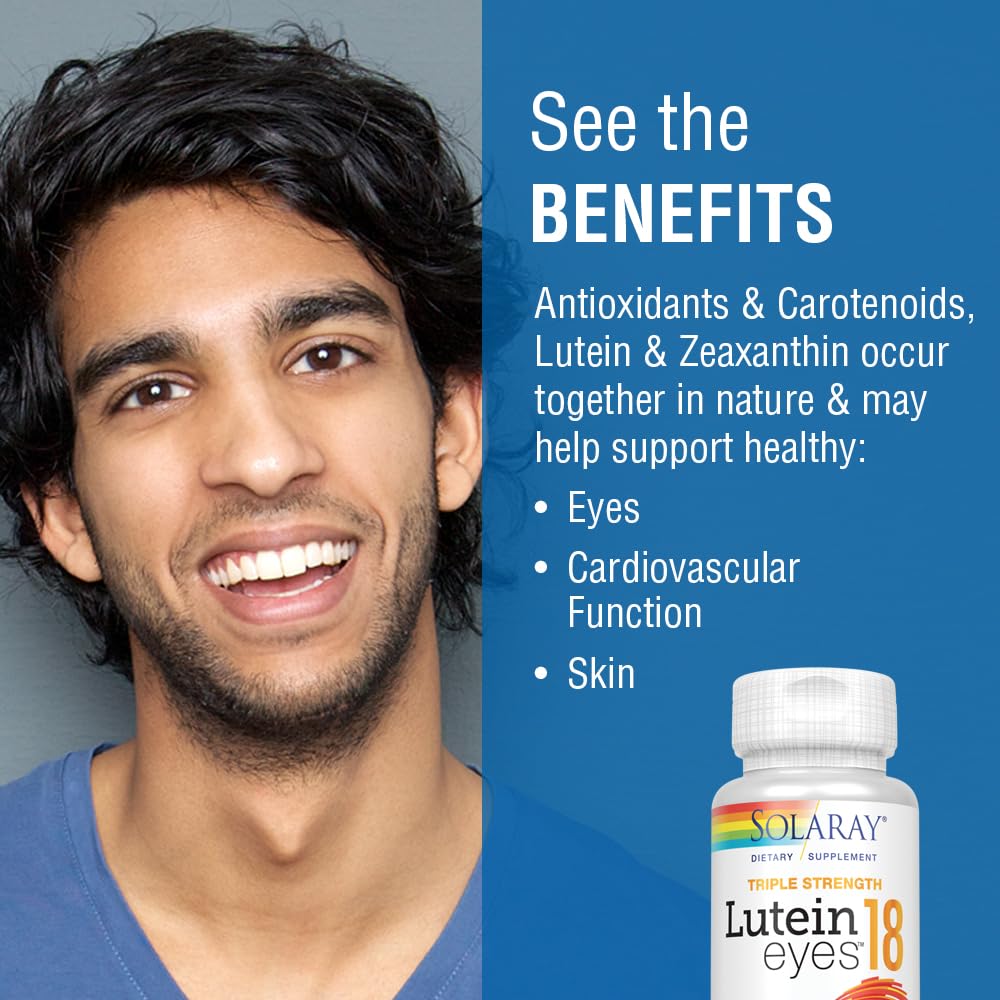 SOLARAY Luteine Triple Force 18 mg vue latérale