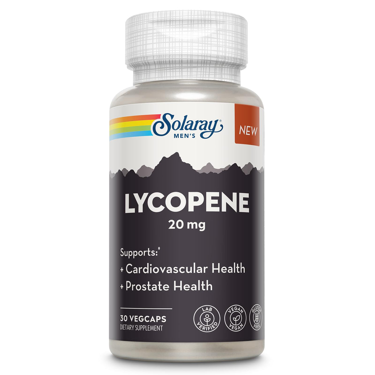SOLARAY Lycopène 20mg gélules végétales vue de face