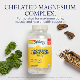 SOLARAY Magnésium Asporotate 400 mg étiquette du produit