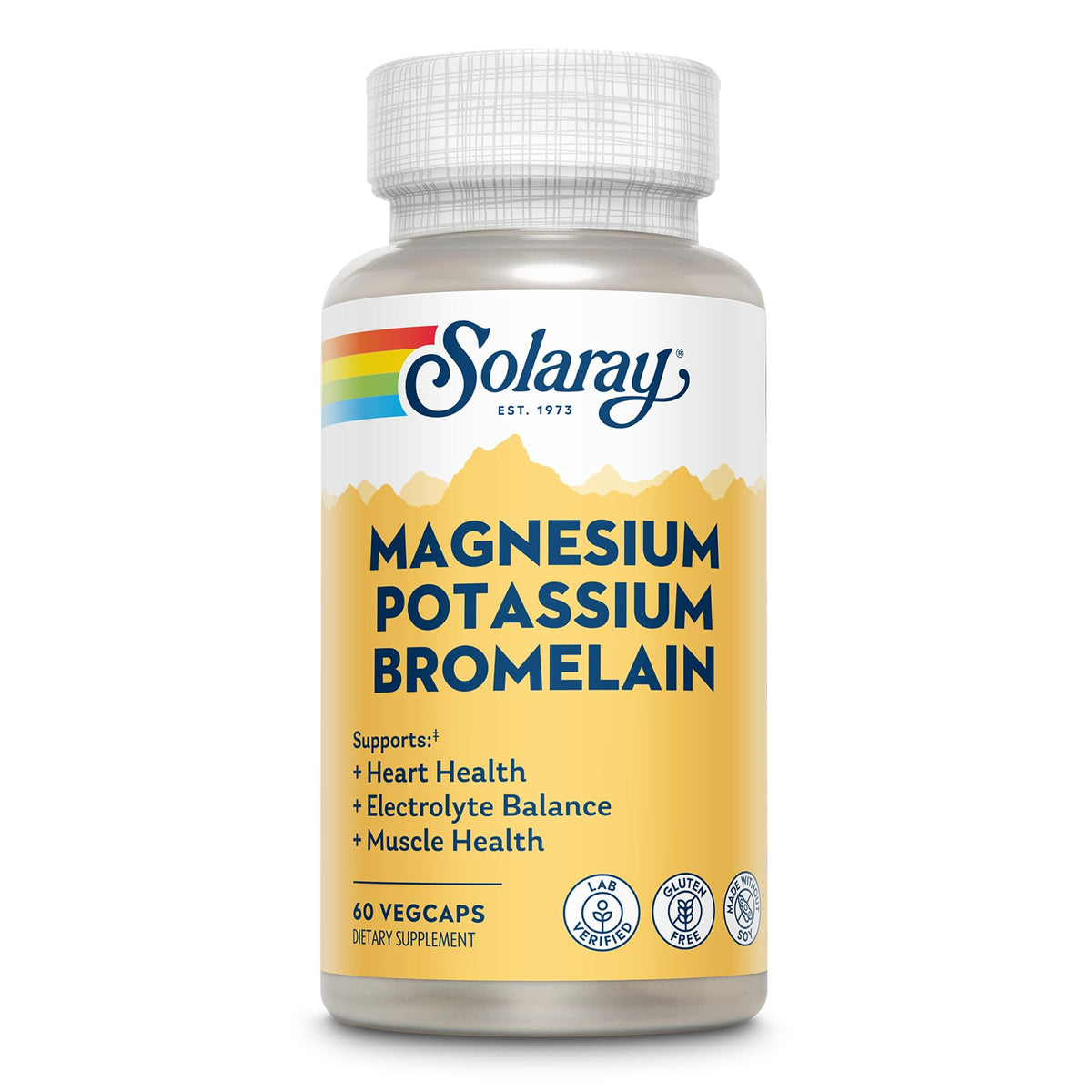 SOLARAY Magnesium Potassium 60 VegCaps vue avant